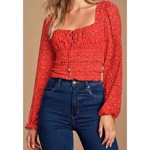 Lolita top Free People red Paisley size large